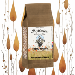 fagioli borlotti in confezione da 500gr biodegradabile 100%@ilmanieroinvallelonga