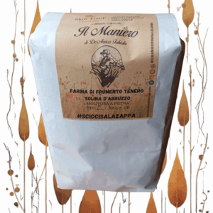 sacchetto di carta 1kg farina semintegrale di grano tenero antico Solina d'Abruzzo @ilmanieroinvallelonga