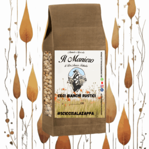 ceci bianchi rustici piccolini secchi 500gr sacchetto in carta 100% biodegradabile @ilmanieroinvallelonga