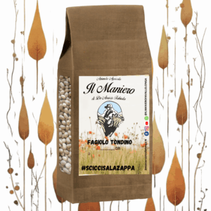 fagioli tondino bianco secchi 500gr sacchetto in carta 100% biodegradabile @ilmanieroinvallelonga