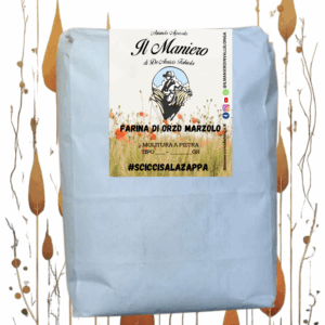 sacchetto di carta 1kg farina semintegrale di Orzo Marzolo abruzzo @ilmanieroinvallelonga